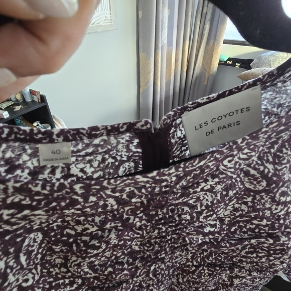 Les Coyotes de Paris linen blouse in a purple/multicolor paisley pattern - Picture 13 of 13